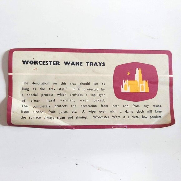 Worcester Ware Tray Britain Map Heptarchy Old Tyme Saxons Metal Box Prod 14 x 20 - Picture 16 of 16